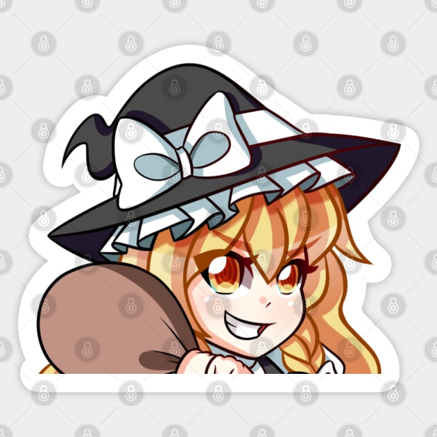 Marisa Kirisame "Borrowing" Sticker by colorful-kitten